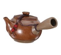 TOYANDONA Théière à Filtre en Céramique Poignée Latérale, Bouilloire Portable Multifonction Maison, Résistance la Chaleur, Couleur Assortie, 1 Pièce, pour Infuser le Thé Couleur Aléatoire