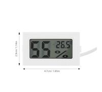 TOYANDONA Thermomètre Hygromètre Numérique avec Sonde Modèle 12, Affichage Digital Précis, Petit Format Blanc, Indicateur Température et Humidité Intérieure, Maison et Bureau, Usage