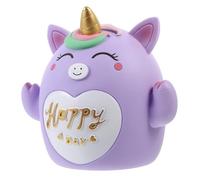 TOYANDONA Tirelire Licorne Violette en Vinyle 1 Pièce - Pot à Argenté Créatif pour Garçon et Filles, Décoration Intérieure et Présent Anniversaire, Boîte à Monnaie pour Épargne Quotidienne