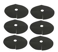 TOYANDONA Tissu De Barrière Anti-Herbe 6 Pièces pour Jardinage Diamètre 52 Cm avec 20 Piquets Couverture De Plantation Non Tissée Protection des Plantes Désherbage
