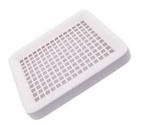 TOYANDONA Toilettes pour Lapins et Hamsters, Bac à Litière Anti-Renversement Gris Blanc, Grand Bac Étanche pour Apprentissage Propreté, Équipement de Nettoyage pour Petits Animaux, Usage