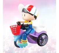 TOYANDONA Tricycle Jouet Intelligent pour Garçon et Filles, Petit Tricycle Plastique, Couleurs Aléatoires, Fonctions Acrobatiques Lumières LED, Jouet Évolutif pour 2-5 Ans, Maison et Maternelle