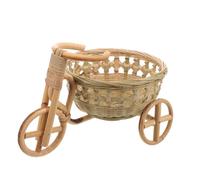 TOYANDONA Tricycle tissé Bambou Panier Tricycle Panier en rotin paniers de Rangement Corbeille Panier en Osier Petit Panier tressé de Ferme Ornements de vélo avec paniers
