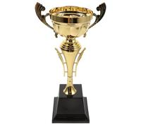 TOYANDONA Trophée Métal Doré avec Ruban Récompense Sportive Polyvalente pour Concours de Chant Tournois de Football Basketball et Ballet Prix Premier Place