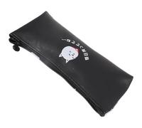 TOYANDONA Trousse à Crayons pour Organiser Stylos et Pièces Grosse Capacité Portable en PVC Noire Design Simple et Structure Stéréoscopique Facile à Glisser Paquet ou Poche