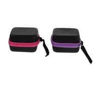 TOYANDONA Trousse de Rangement pour Huiles Essentielles 7-8 Compartiments 5Ml Boîte EVA Fermeture Éclair Violette et Rose Fuchsia Étui Zippé Portable pour Cosmétiques et Accessoires de