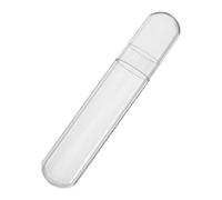 TOYANDONA Tube de Rangement Transparent pour Pinces à Épiler, Étui Ovale en Plastique Robuste, Petit Organisateur Portable Multi-Outils pour Maquillage, Manucure et Voyage, Boîte à Pinces