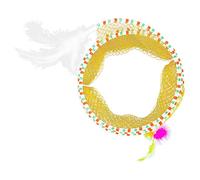 TOYANDONA Tunnel de Jeu Pliable pour Chat Interactif Filet Élastique et Fil Métallique pour Intérieur Diamètre Favorise Activité et Amusement