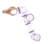 TOYANDONA Tunnel pour Cage Hamster Soi-Même, Ensemble de Jouets Tubulaires pour Hamsters et Rats, Accessoire de Cage Extérieur Anneau en Cuir Violet
