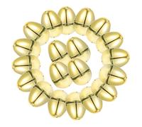 TOYANDONA Œufs de Pâques Dorés en Plastique 20 Pièces 6X4Cm à Remplir Boîtes Présents Bonbons Décoration Fête Chasse Panier de Pâques Garçon et Filles Maison