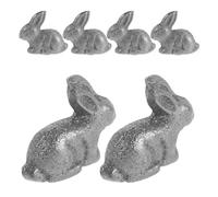 TOYANDONA Ustensiles Cuisine en Fonte Iron Rabbit Lot de 6 Complément de Fer Végétalien Réutilisable pour Cuisson Saine Apport en Fer pour Sportifs et Régime Végétarien