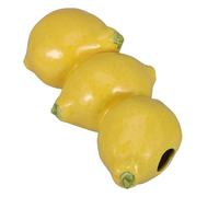 TOYANDONA Vase en Céramique Forme Citron 20 Cm Décoratif pour Salon et Centre de Table, Pot à Fleurs Créatif Minimaliste, Support Fleurs Original pour Décoration Intérieure