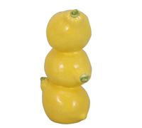 TOYANDONA Vase en Céramique Jaune Forme Citron, Pot Décoratif Ornemental pour Fleurs, Centre de Table Fruité pour Salon, la Cuisine ou Bureau, Décoration Intérieure Originale et Polyvalente