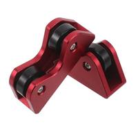 TOYANDONA Vérificateur de Rectitude pour Queue de Billard 2 Pièces Rouge, Outil de Calibration Précis Rouleaux Stables, Détecteur Sensible pour Entretien et Contrôle des Queues de Billard