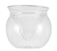 TOYANDONA Verre à Cocktail Créatif en Verre Alimentaire Transparent, Petite Taille 10,4x10,4x9,5 Cm Base Stable, Coupe à Cocktail Réfrigérante pour Bar, Maison et Hôtel