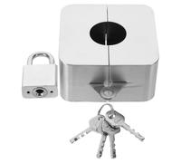 TOYANDONA Verrou de Robinet en Acier Inoxydable 304, Système de Verrouillage pour Robinet Extérieur de Jardin, Adapté aux Poignées de Vanne 3,8-7,6 CM, Protection Antivol et Anti-Vandalisme