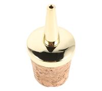 TOYANDONA Verseur d'Huile et Vinaigre Bouchon en Liège Bec Verseur Anti-Débordement en Métal Distributeur pour Bouteilles Accessoire Bar Maison et Occasions Festives Lot 2 Pièces