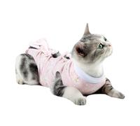 TOYANDONA Vêtement de Récupération pour Chats en Coton Extensible, Costume Post-opératoire Anti-léchage, Confortable et Ajusté pour Stabilité Après Chirurgie