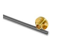 TOYANDONA Vis Mère en Tige Filetée Acier Inoxydable 150mm avec Écrou, Compatible avec Moteur Pas à Pas et Rails D'outils, Caractérisée par Haute Dureté et Absence de Flexion