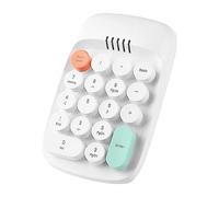 Toyauu Clavier NuméRique sans, Clavier RéTro de Machine à éCrire, PavéS NuméRiques Pavé NuméRique 18 Touches 2,4 GHz Bluetooth Clavier (Blanc)