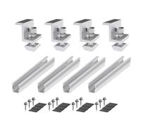 Toyauu Support de montage de panneau solaire Rail de panneau photovoltaïque Module de fixation de montage de panneau solaire avec moyen pour toit trapézoïdal 30 mm