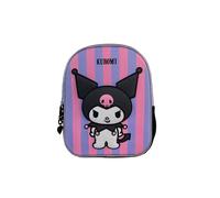 TOYBAGS Kuromi Sac à dos préscolaire 3D - Bretelles réglables pour un confort tout au long de la journée - Intérieur entièrement doublé et personnalisé - Personnage 3D - 30 x 24 x 8 cm