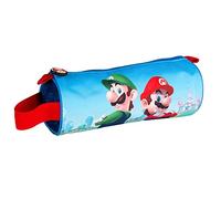 Toybags- Portatodo Trousse Ronde Super Mario et Luichi 22 x 8 x 8 cm, Caricature, T106-830, Multicolore, Grande