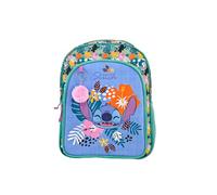 TOYBAGS Sac à Dos Scolaire Stitch Tropical - Double Compartiment - avec Accessoire Pom-Pom Adaptable au Chariot - Compartiment Porte-Documents - Dos rembourré - 44 x 30 x 20 cm, Multicolore, M