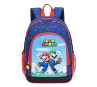 TOYBAGS Sac à dos scolaire Super Mario - 2 poches latérales - Bretelles réglables pour un confort tout au long de la journée - Dos rembourré - 37 x 27 x 17 cm, multicolore, M, Décontracté