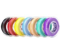 Toybox PF_250DBN_CBT Deluxe Food Bundle Pack de filaments PLA 1.75 mm noir, rouge, jaune, bleu ciel, orange clair, vert, lilas 7 pc(s)