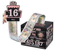 TOYEISHI Boîte cadeau pour 16e anniversaire pour filles, cadeau d'anniversaire pour fille de 16 ans avec 100 sacs transparents - Noir et or rose