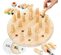 Toyfel Échecs de Réflexion en Bois & Sac en Tissu Montessori - Jeu de Mémoire Robuste pour Adultes & Enfants - Développe la Motricité & la Logique - ø30 cm Magnus XL