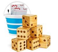 Toyfel Jeu de dés XXL Bois de pin FSC® intérieur et extérieur Enfants