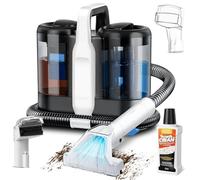 ToyGem Shampouineuse Nettoyeur Canapé Tissu, 600W & 17 Kpa Nettoyeur de Tapis Compact Multi-surfaces avec Fonction d’Auto-Nettoyage, 250ml de Solution de Nettoyage pour Tapis, Moquettes, Meubles, Auto