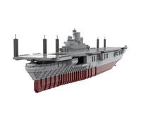 ToyGhillied Ensemble de blocs de construction de porte-avions de la Seconde Guerre mondiale, USS Intrepid (CV-11) WW2 Navy Essex Class Aircraft Carrier - MOC Collectible Display Vessels pour adultes