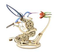 ToyGhillied Puzzles en bois 3D Colibri mécanique, 200 pièces DIY Puzzle en bois Kit de modélisation, modèle mécanique cinétique, décoration éducative adulte