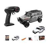 ToyGhillied RC Crawler avec 4 roues motrices et double carrosserie, modèle RC Crawler 1:43 avec commande entièrement proportionnelle, contrôle par application et LED, modèle de véhicule comme cadeau