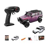 ToyGhillied RC Crawler avec 4 roues motrices et double carrosserie, modèle RC Crawler 1:43 avec commande entièrement proportionnelle, contrôle par application et LED, modèle de véhicule comme cadeau