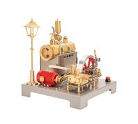 ToyGhillied RETROL SE-02 - Kit de construction - Machine à vapeur horizontale - 100 pièces - En métal - Avec générateur de chaudière et lanterne de rue - Réversible - Décoration industrielle - Pour