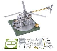 ToyGhillied Stirling Motor - Kit de construction - Modèle de moteur d'hélicoptère en métal - Modèle de moteur DIY avec lampe à alcool - Jouet éducatif STEM - Cadeau de Noël pour les amateurs de