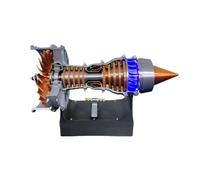 ToyGhillied Trent 900 Turbofan Modèle de moteur d'avion, kit de modélisation de moteur Turbofan, expériences physiques scientifiques, convient pour les amateurs de modèles mécaniques, 50 + pièces