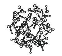 Toygogo 50pcs émerillons De Pêche à La Carpe Mini-Anneau à Crochet Micro émerillons Connecteur Connecteurs Chod Rigs - S