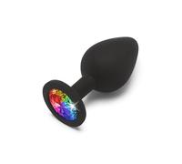 Toyjoy Rainbow Booty Jewel Plug anal black 8 cm