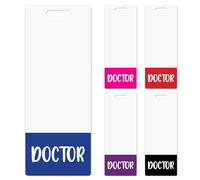 Toykee Porte-carte surdimensionné pour badge de médecin - Accessoires de médecin vertical XL Bleu, rose, noir, violet, rouge, porte-carte d'identité, étiquettes de nom, pour le travail en hôpital
