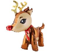 Toyland® 28" Ballon en forme de renne 3D - Décorations de fête de Noël - Ballons de Noël - Remplissage d'air