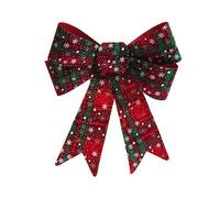 Toyland 33 cm Grand Tartan Noeud Décoratif de Noël Décoration de Noël Accessoires de Noël