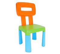 Toyland® 62 cm (24") Chaise en Plastique Orange Vif et Bleu pour Enfants - Complément idéal pour Toute Salle de Jeux - Mobilier pour Enfants - Ensembles Table et chaises - 2 Ans et Plus