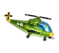 Toyland® 66 cm (26") Ballon aluminium en forme d'hélicoptère vert - Décoration de fête pour enfants