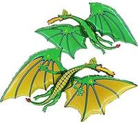 Toyland® 90 cm (36") Ballon en aluminium en forme de dragon vert - Décoration de fête pour enfants