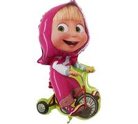 Toyland® 99 cm (39") Ballon en aluminium Masha Biking - Décoration de fête pour enfants